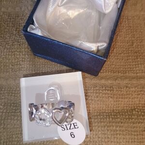 Women's Multi Heart Pave Set Ring Size 6 New